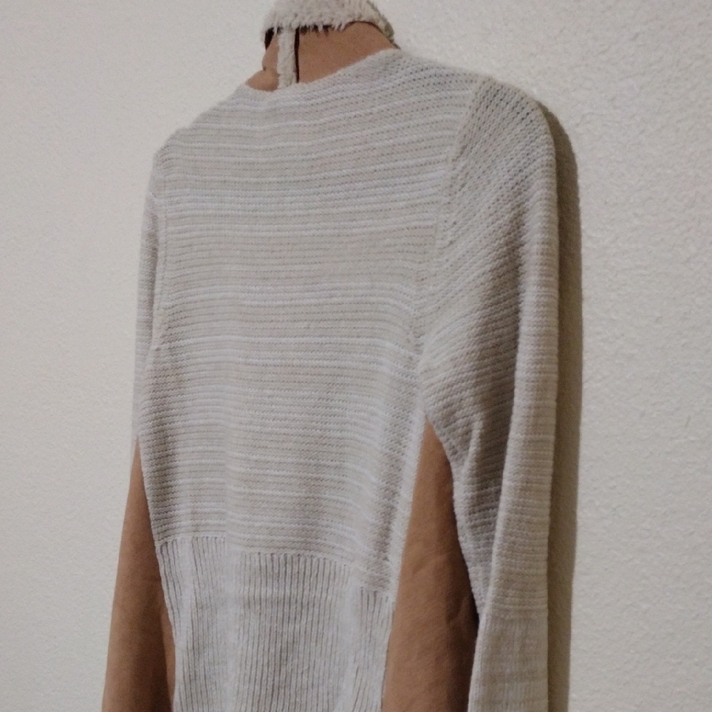 Hem & Thread White and Cream Cardigan with Open Front Design - Picture 9 of 9